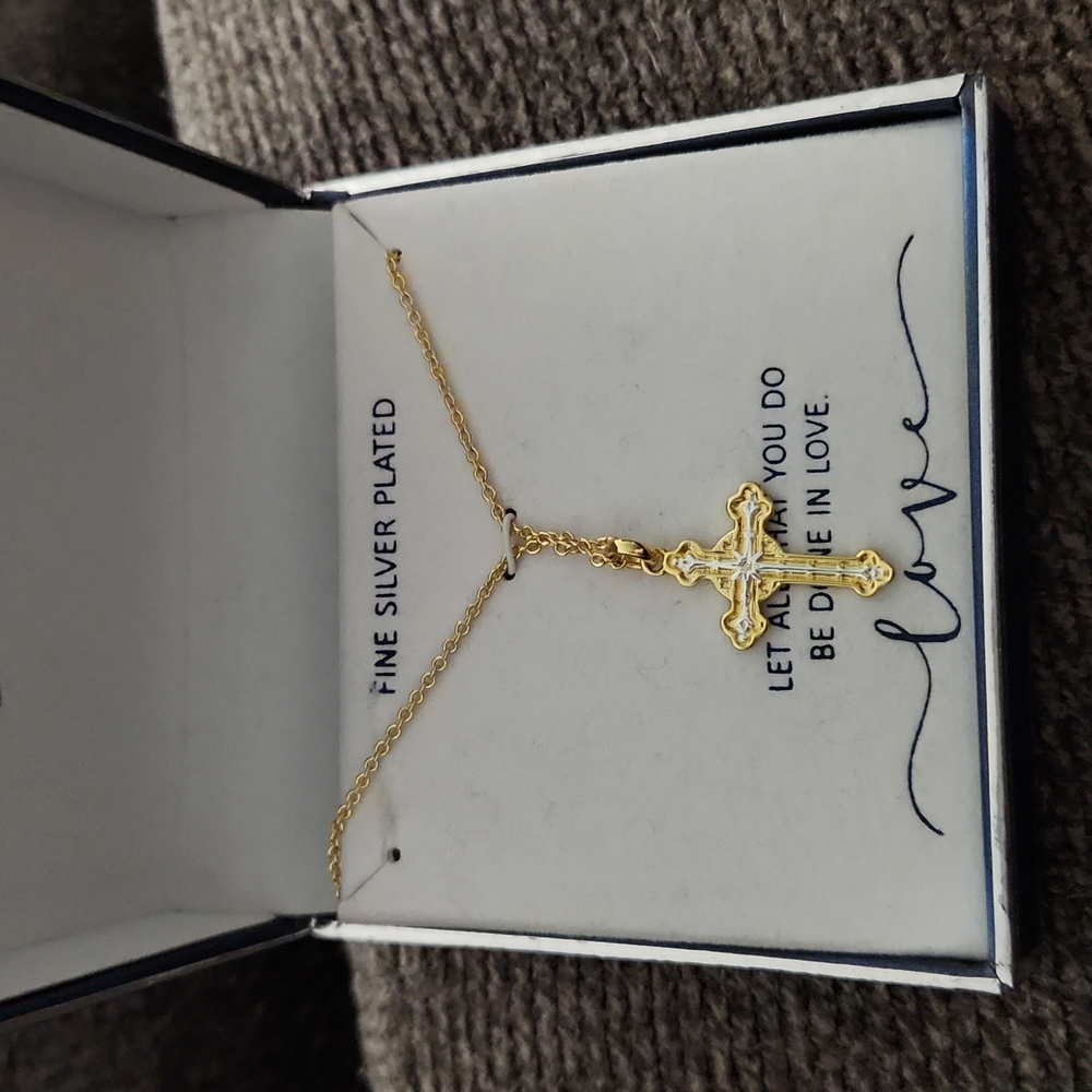 Gratitude & Grace Pray Cross Necklace